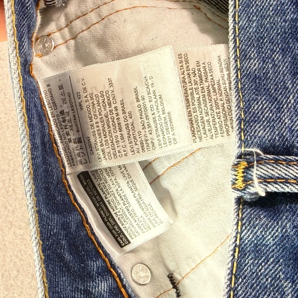 Levis 505 Regular Fit Straight Leg Jeans Mens 31x34 Blue Denim Medium Wash